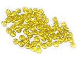 Bicone Glass Bead, 6mm,  yellow, 72 Pcs | 雙尖水晶玻璃, 6mm, 橘黃, 72粒