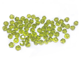 雙尖水晶玻璃, 5mm, 橄欖綠, 72粒