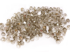 雙尖水晶玻璃, 3mm, 透明灰, 144粒